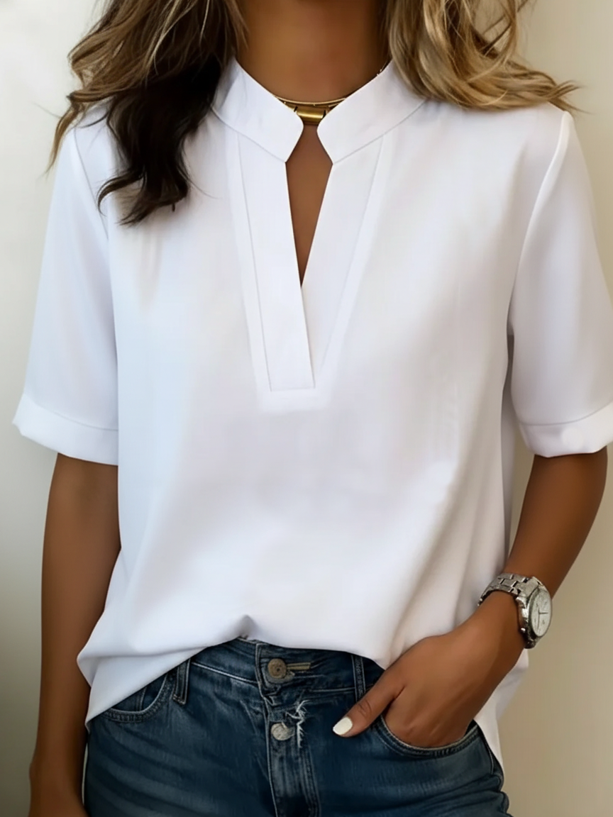 Elegant V-neck shirt for women